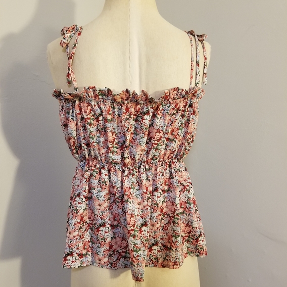 SEXY SHEIN FLORAL ROMANTIC TANK CROP TOP CAMI PLUS SIZE 4XL SPAGHETTI STRAPS Y2K - Picture 8 of 8